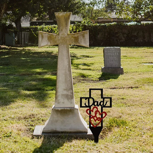 Cemetery Memorial Cross Stake for family member