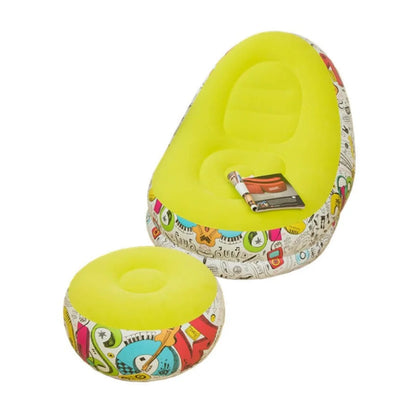 Inflatable Foot-Stool Sofa Bed