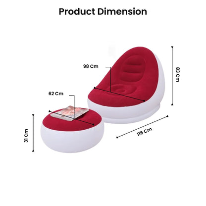 Inflatable Foot-Stool Sofa Bed